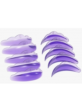 Silicone eyelash perming curler, 6 pair